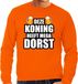 Bellatio Decorations Koningsdag sweater - Deze Koning heeft mega dorst - bier - oranje - heren - outfit / kleding XXL