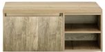 BES LED Frozen Frozen 3D Badmeubelset 100 cm - Greeplijst in Kleur - Wastafel Regaalkast met Bovenblad French Oak