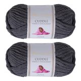 Utopia Crafts Cuddle Super Chunky Chenille Soft Yarn for Knitting and Crochet 2x 100g (Steel Grey)