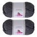 Utopia Crafts Cuddle Super Chunky Chenille Soft Yarn for Knitting and Crochet 2x 100g (Steel Grey)