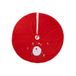 Merkloos / Sans marque Kerstboomrok/kerstboom kleed - rood met sneeuwpop - 90 cm