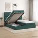 vidaXL Ottoman Bed with Mattress and Headboard, Dark Green Velvet, 2-Person