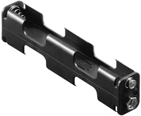 Goobay Batterijhouder - 4x AA - Zwart