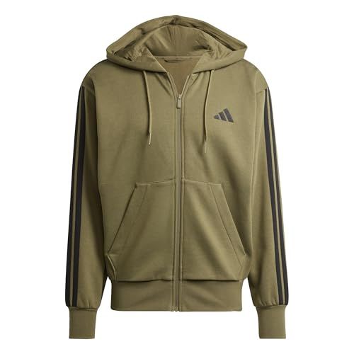 adidas ESSENTIAL THREE STRIPES FLEECE Zip Hoodie - Heren