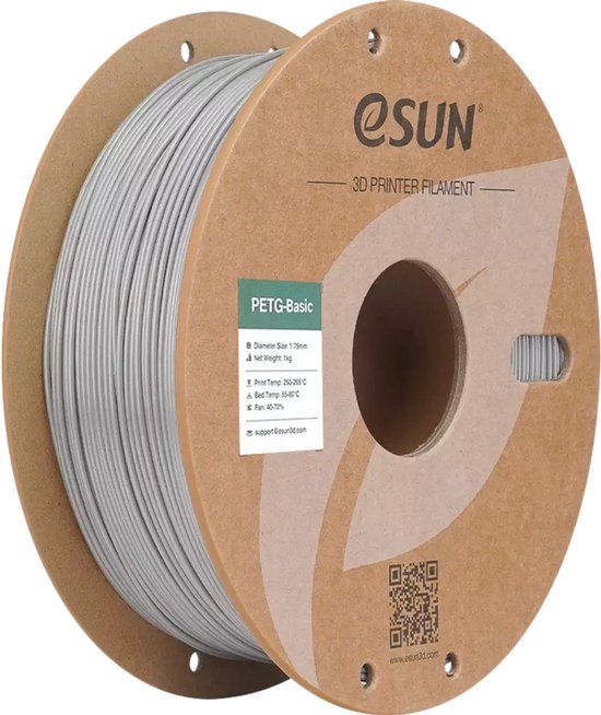 eSun PETG Massief zilver / Solid silver 1kg - 1.75mm