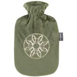 Warmwaterkruik, 2,0 l, thermisch materiaal, polyester bekleding, groen