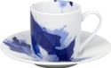 Könitz Zien Set Espresso, 2 pièces, tasse à espresso, mug, soucoupe, porcelaine, bleu, 85 ml