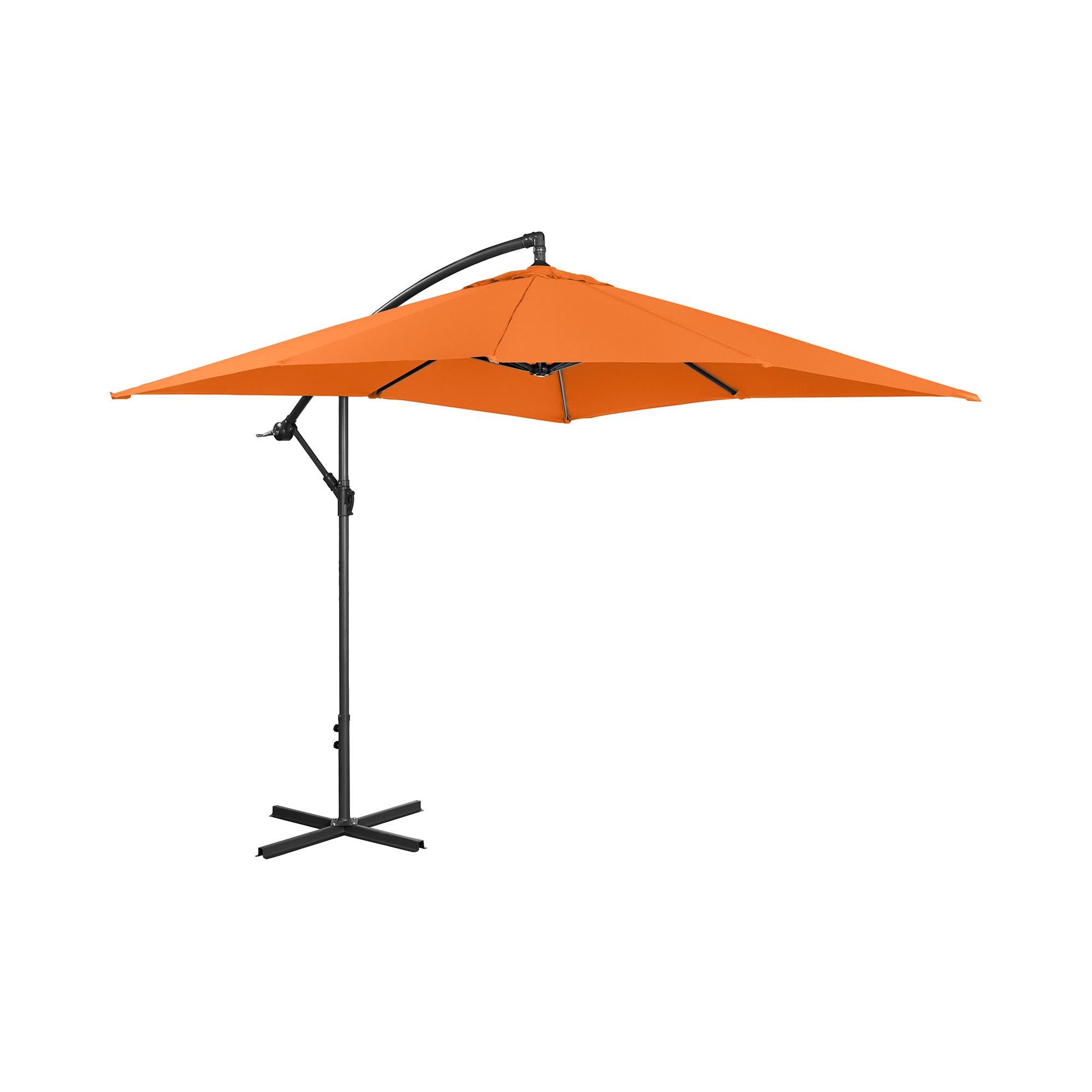 Uniprodo Parasol - Oranje - vierkant - 250 x 250 cm - kantelbaar