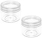 cyclingcolors 2 x plastic containers met rond deksel, transparant, herbruikbaar, voor flessen, glinsterende ring, 2,5 x 2,8 cm