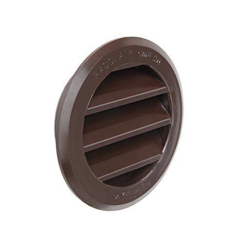 La Ventilazione Ventilatie T63RM ventilatierooster - rond - 80 mm - bruin