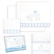 Interbaby Babybeddengoed van katoen voor babybed, olifantenpaar, 3-delige set, hoeslaken + dekbedovertrek + kussensloop