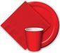 Haza-Witbaard Rode papieren feest bekertjes - 16x stuks - 256 ml