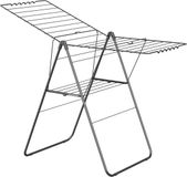 STAUS&BACH Droogrek 20m - Stevig - Inklapbaar Wasrek - Staand - Staal - Mat zwart - Aeriq Compact