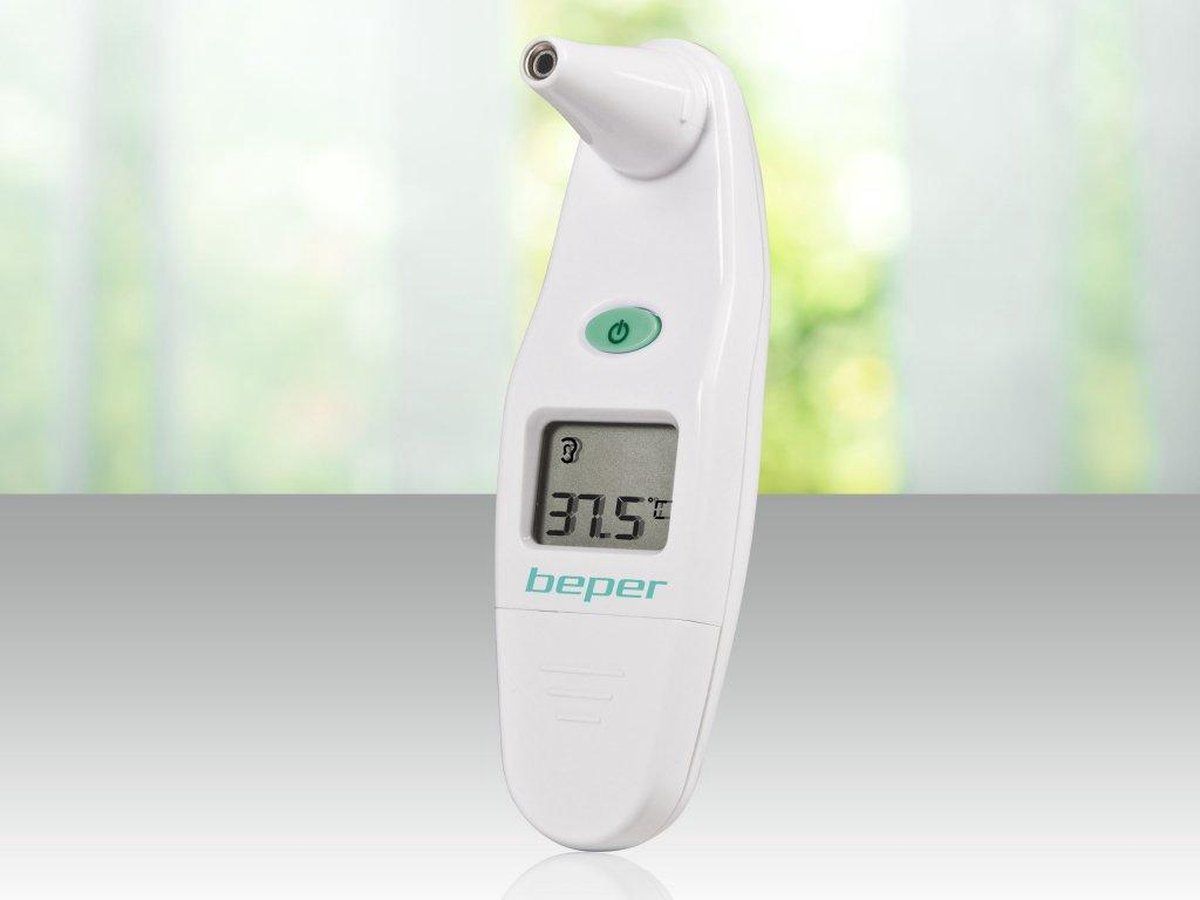 Beper 40.102 In-Ear-thermometer - Wit/Groen