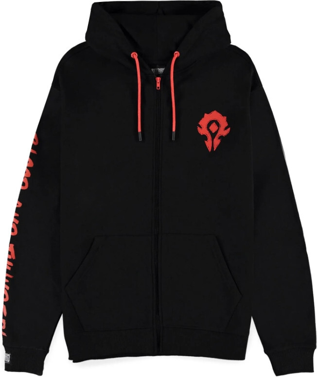 Difuzed world of warcraft - blood & thunder - men's zipper hoodie