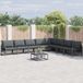 Maison Exclusive - Ensemble de canapés de jardin, 8 pièces, en acier noir