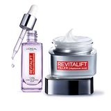 L'Oréal Paris Routine Set van 2 anti-aging en antirimpelproducten, anti-aging serum + dagelijkse verzorging, verrijkt met hyaluronzuur, voor alle huidtypes