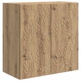 vidaXL Wandkast 59 x 31 x 60 cm Bewerkt hout Artisanaal eiken
