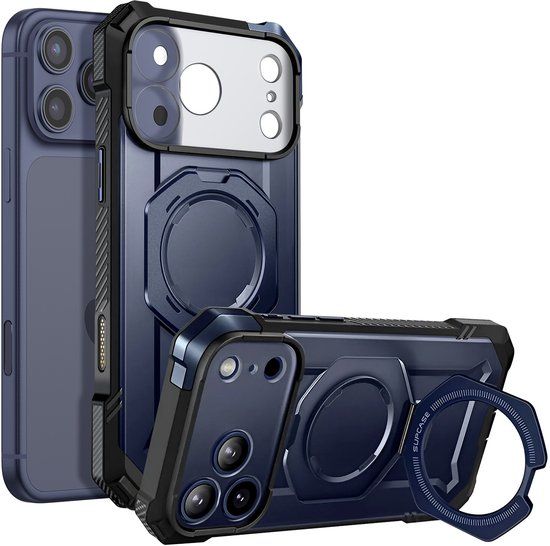 Supcase UB Grip hoesje geschikt voor iPhone 17 Pro Max compatibel met MagSafe - Blauw