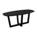 QUVIO Eettafel Sofia - Deens ovaal - 180x90 cm - W-poot - FSC® gecertificeerd mangohout - Zwart