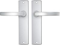 AXA Deurbeslag set Binnendeur - Curve Basic - Aluminium Deurkruk op Langschild