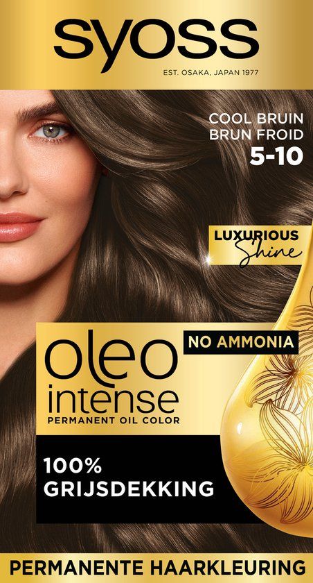 Syoss Oleo Intense 5-10 Cool Bruin Permanente Haarverf - 1 stuk