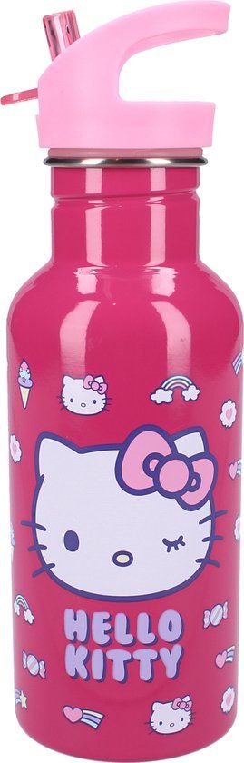 Vadobag Hello Kitty Drinkfles en Schoolbeker - Roze - Stainless Steel - 500 ml