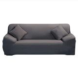ele ELEOPTION Sofa Cover Stretch Elastic Sofa Cover Sofa Cover in Various Sizes and Colours (3 Seater, Height 170-220 cm, Grey)
