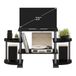 Furinno Gereedschaploze tv-standaards, hout, zwart/grijs, one size