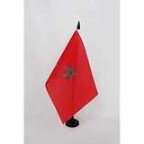 AZ FLAG Tafelvlag Frans protectoraat in Marokko 1912-1956 21x14 cm