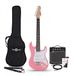 Gear4music 3/4 LA Elektrische Gitaar, Roze, 10W Gitaarversterker & Accessoireset