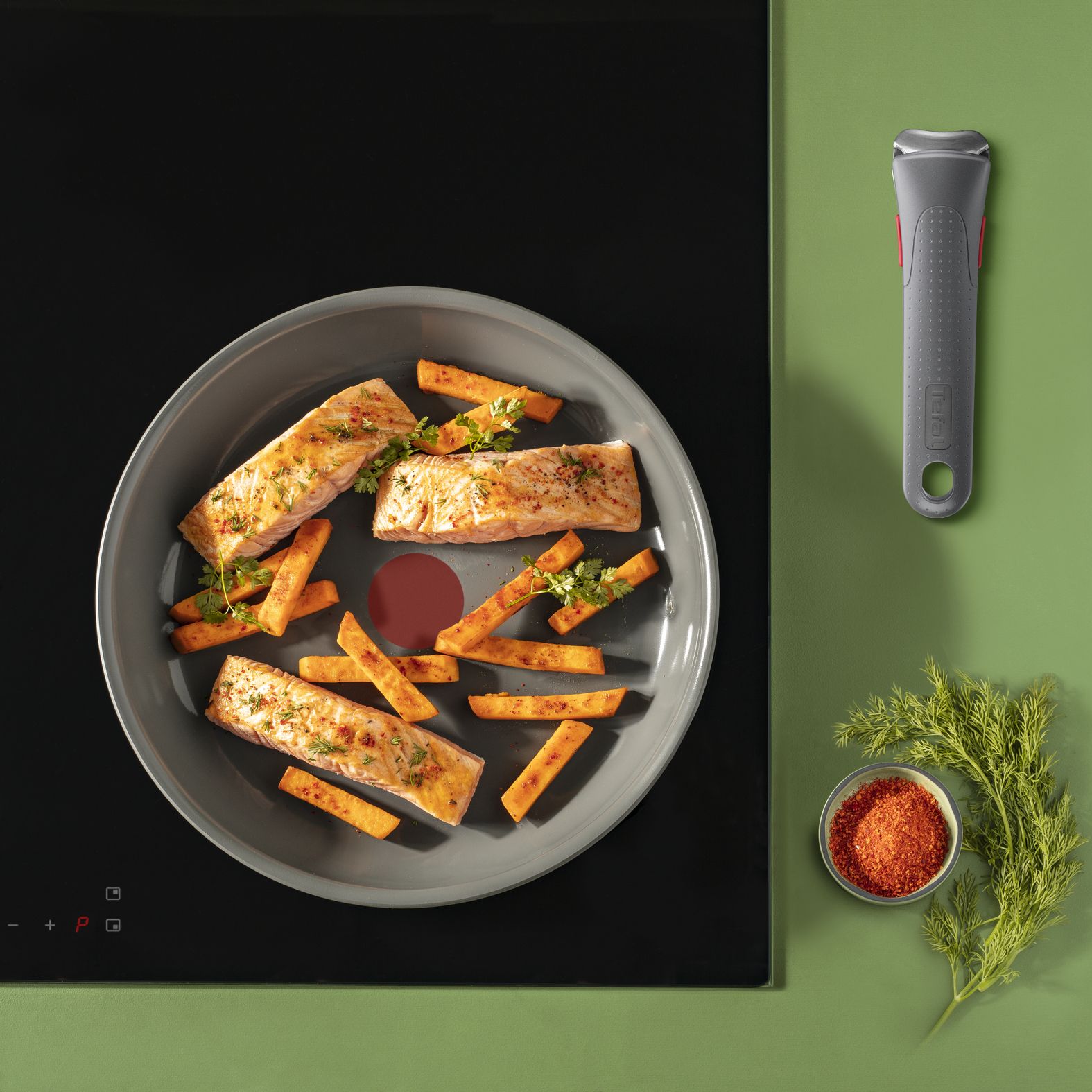 Tefal Ingenio Koekenpan - 24 cm - Inductie - Grijs