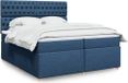Maison Exclusive - Boxspringbed met matras, blauw, 200x200 cm, textiel