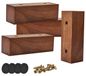 Set de 4 pieds de meuble en bois 5cm pour chaises et banquettes