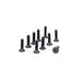 M2,5 x 10 mm platte kop schroeven (10)