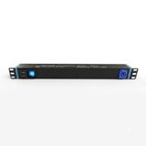 Infitronic - INSV1005USB – 19 inch 1HE 6-voudige stekkerdoos stroomverdeler met 2 x USB opladen/schakelaar met (Power Twist Output)