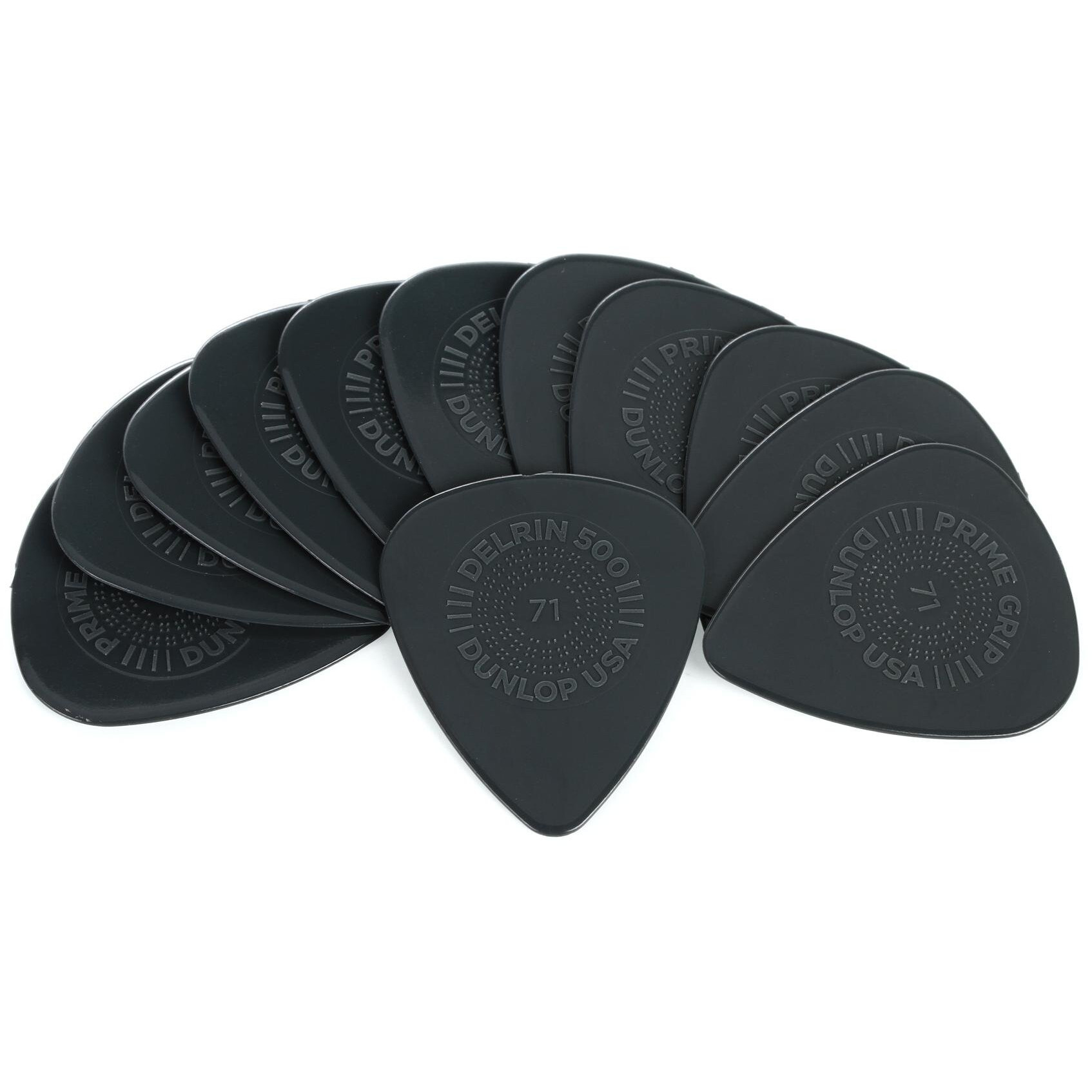 Dunlop 450P071 Prime Grip Delrin 0.71mm plectrumset 12 stuks