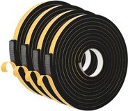 vidaXL Zelfklevende schuimtape 4 stuks Zwart 15mm x 5m