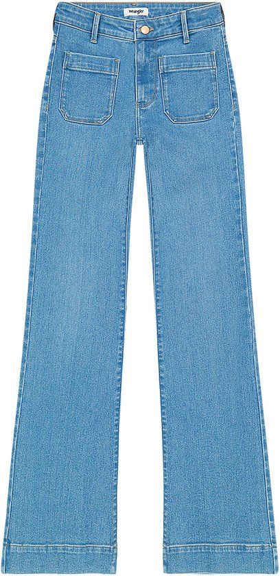 Wrangler Flare Velvet Sky Flare Dames Jeans - W30 X L32 - DENIM BLUE