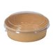 Intertan QK1100 rPET deksel voor 1100 ml ronde kraftpapieren slabekers, transparant, diameter 165 mm, 50 stuks