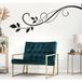 Sticker Mural Branche Florale - 127x508 Cm - Noir