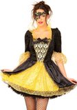 Leg Avenue Fantasy Masquerade Kostuum, Zwart, Maat S