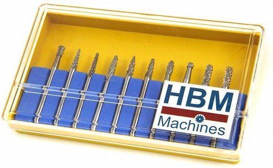 HBM 10-delige HM frezenset met 3 mm opname