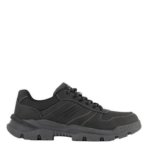 Easy Street imitatieleren veterschoenen met profielzool - zwart