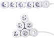 REV SupraFlex, flexibele stekkerdoos met 5 stopcontacten, 1,4 m, wit