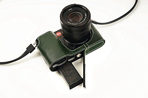 TP Handgemaakte Echt Lederen Half Camera Case Tas Cover voor Leica TL TL2 Typ 701 Bottom Open Groen kleur
