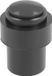 AMIG Deurstopper/deurbuffer - 1x - D30mm - inclusief schroeven - mat zwart