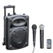 Ibiza PORT8VHF-BT Bluetooth PA-Luidspreker op Batterij 8" / 20 cm – 400 W Max. / 200 W RMS – Karaoke met 2 Microfoons (VHF + Bedraad) – TWS – USB, SD, REC, VOX – Trolley