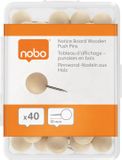 Nobo Houten Punaises voor Memobord - 40 stuks