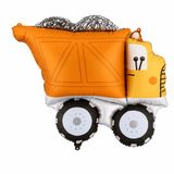 PartyDeco - Folieballon vrachtwagen construction 87 x 69 cm